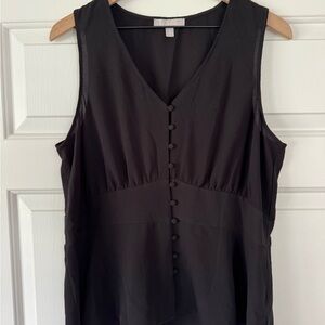Chelsea28 Button-down peplum tank